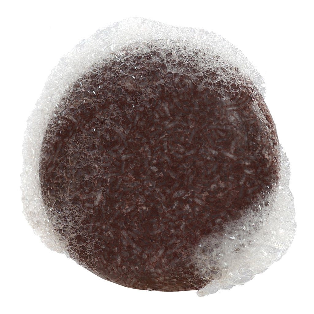 Moroccan Oil shampoo bar in lather